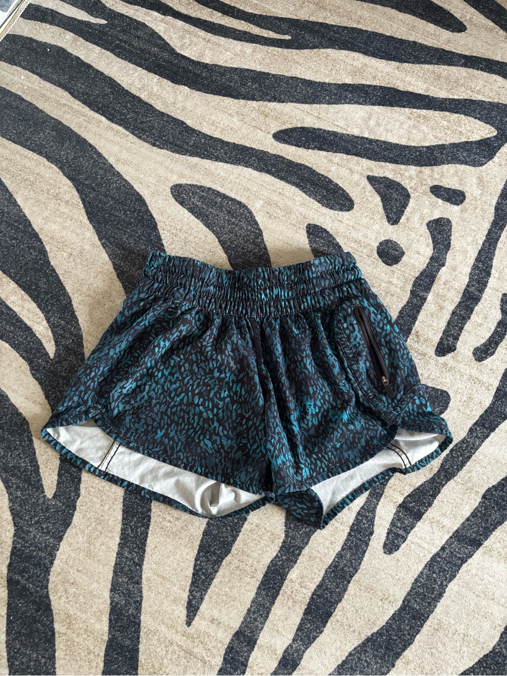lululemon athletica Teal and Black Athletic Shorts